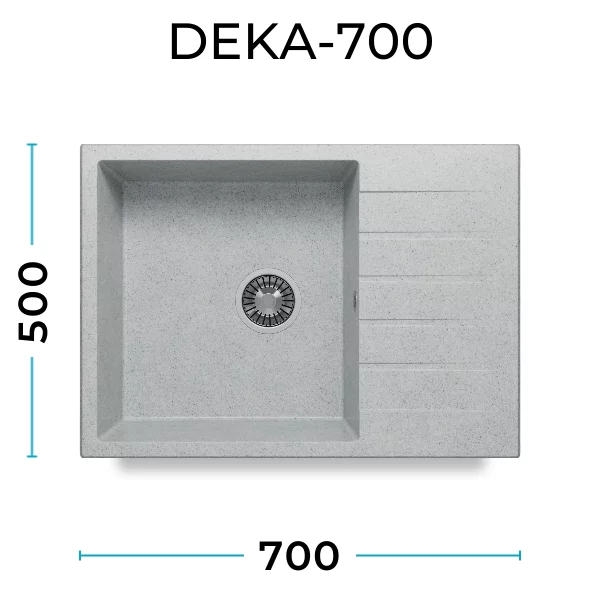 Кухонная мойка Polygran Deka-700 "Светло-Серый"