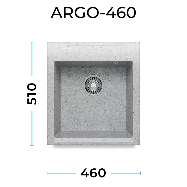 Кухонная мойка Polygran Argo-460 "Светло-Серый"