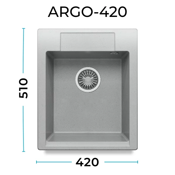 Кухонная мойка Polygran Argo-420 "Серый"
