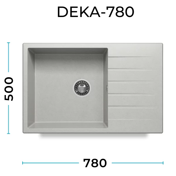 Кухонная мойка Polygran Deka-780 "Серый"