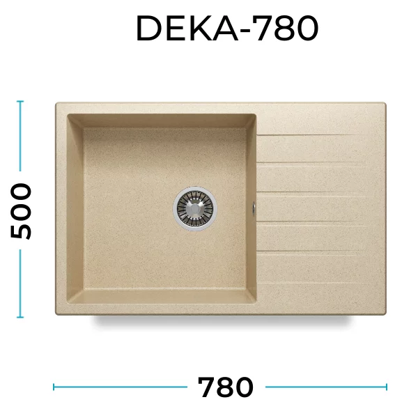 Кухонная мойка Polygran Deka-780 "Опал"