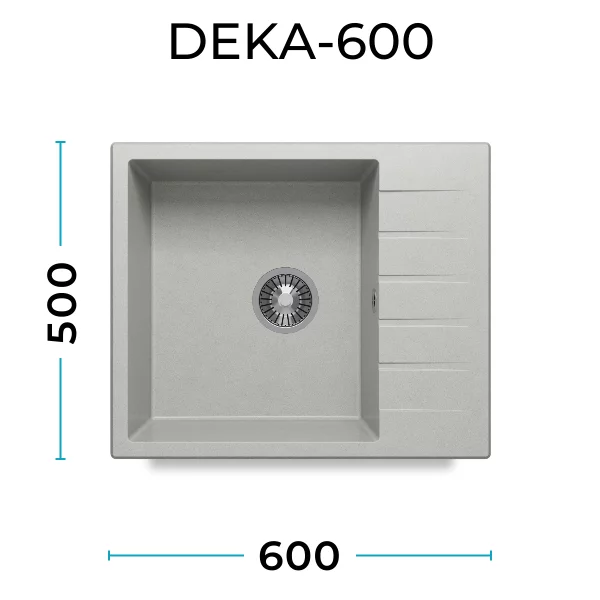 Кухонная мойка Polygran Deka-600 "Серый"