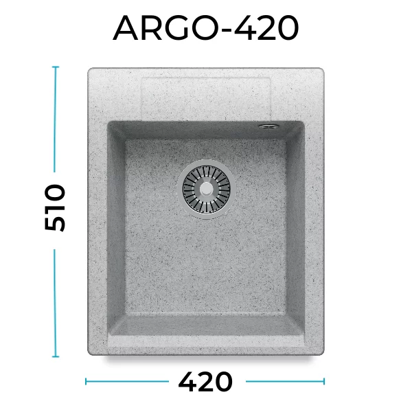 Кухонная мойка Polygran Argo-420 "Светло-серый"