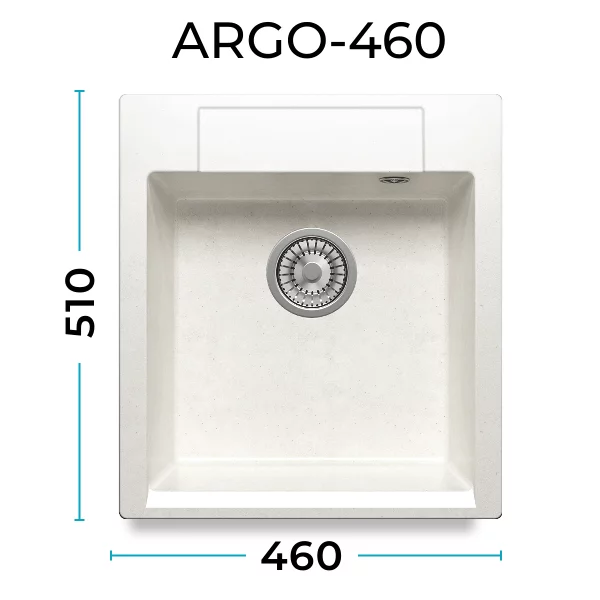 Кухонная мойка Polygran Argo-460 "Белый Хлопок"