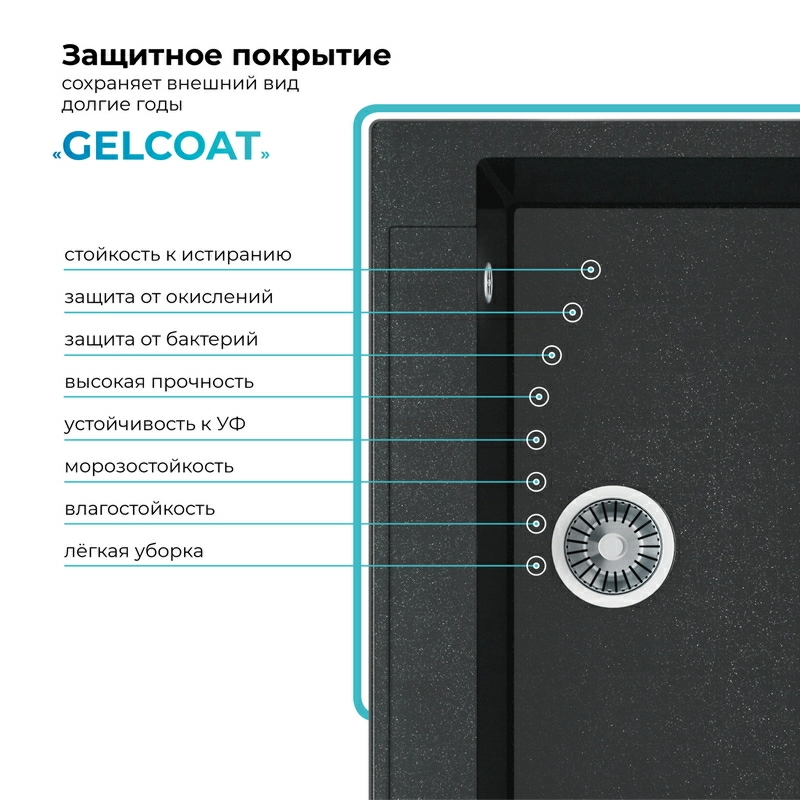 Кухонная мойка Polygran Argo-760 "Космос"