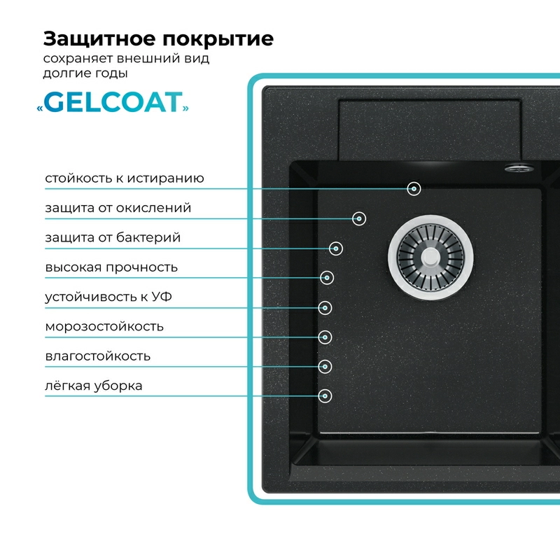Кухонная мойка Polygran Argo-420 "Космос"
