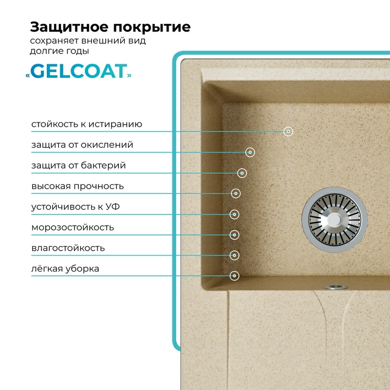 Кухонная мойка Polygran Gals-620 "Опал"
