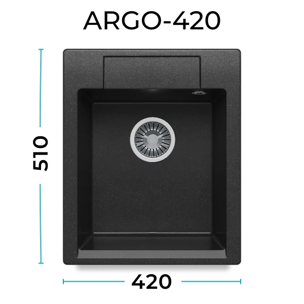 Кухонная мойка Polygran Argo-420 "Чёрный"