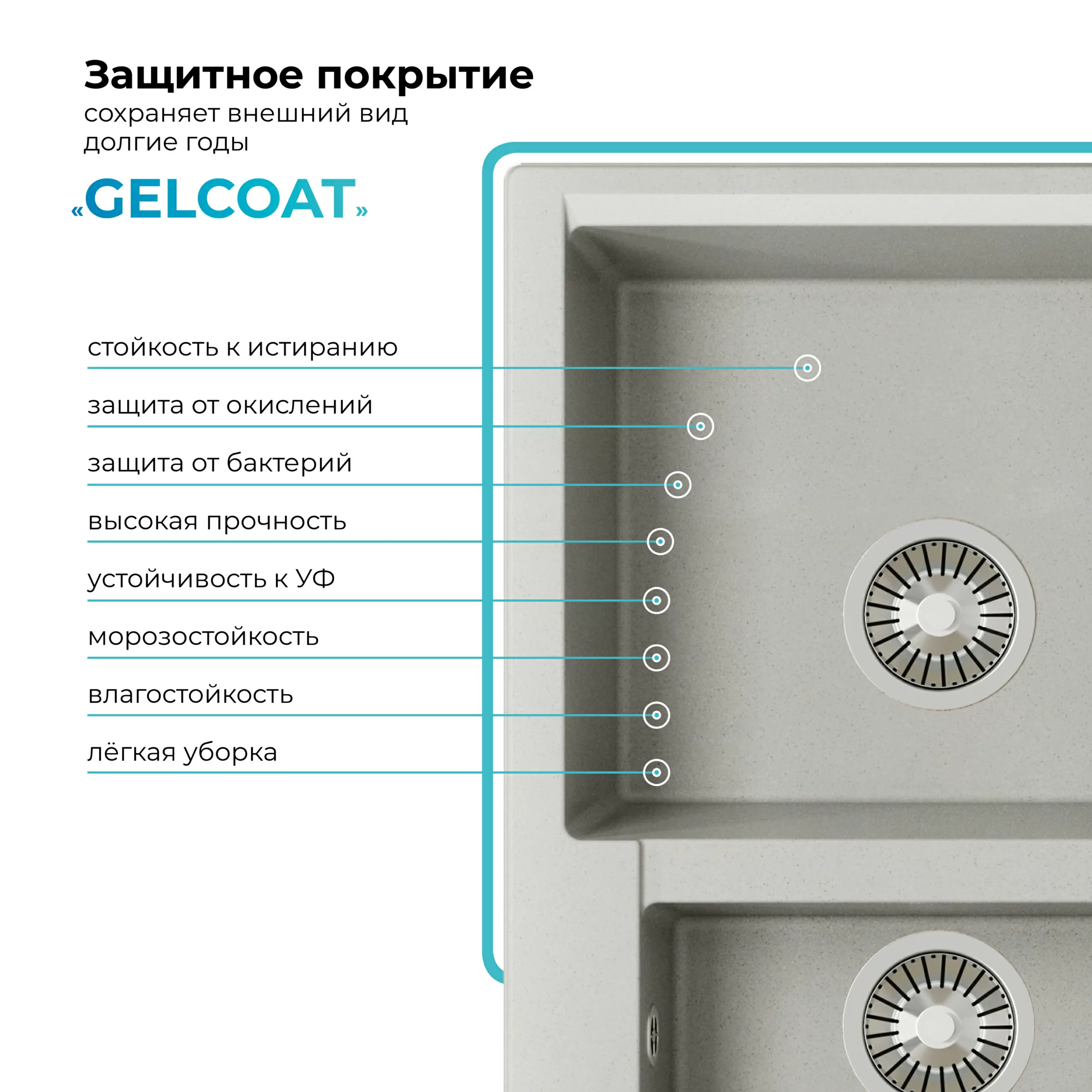 Кухонная мойка Polygran Brig-620 "Серый"