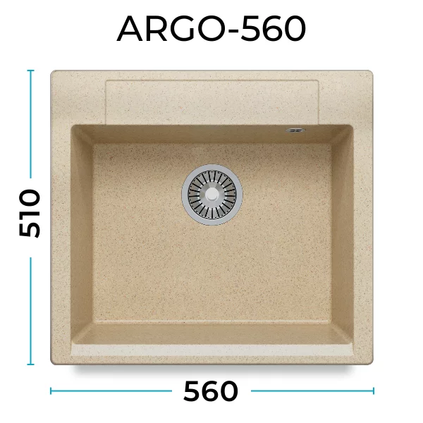 Кухонная мойка Polygran Argo-560 "Опал"