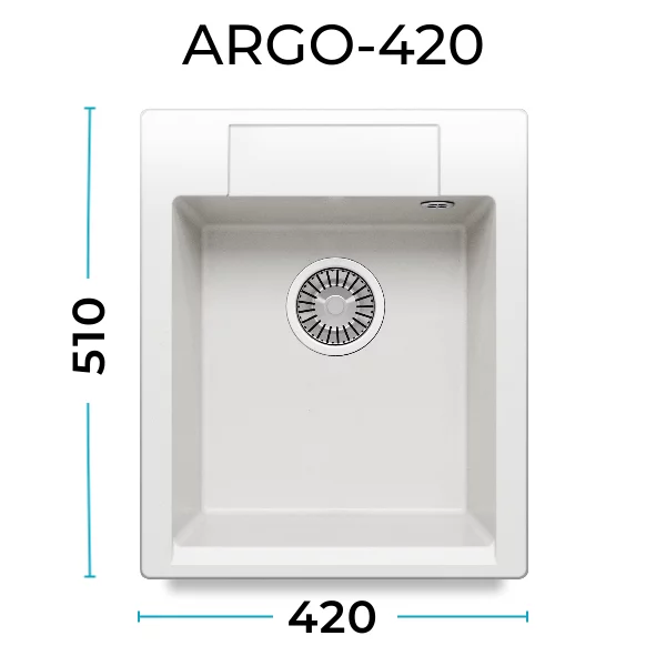 Кухонная мойка Polygran Argo-420 "Белый Хлопок"