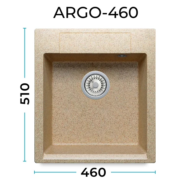 Кухонная мойка Polygran Argo-460 "Песочный"