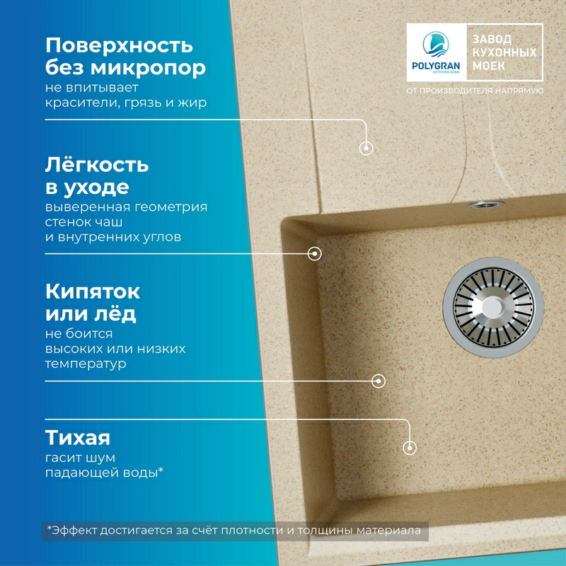 Кухонная мойка Polygran Gals-620 "Опал"