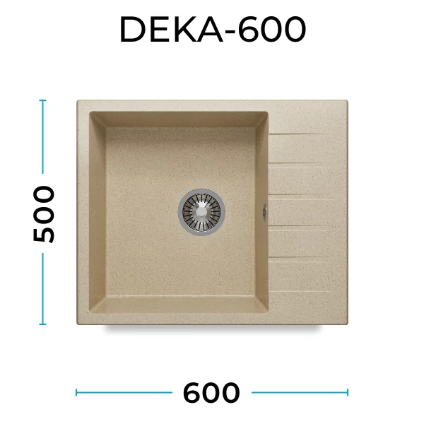 Кухонная мойка Polygran Deka-600 "Опал"