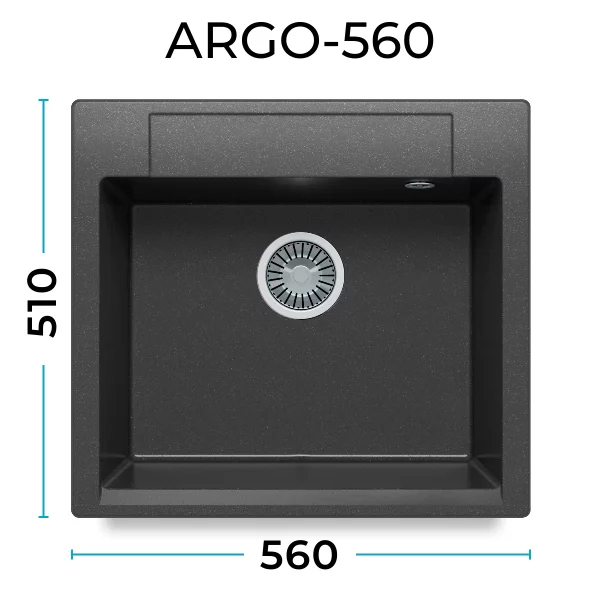 Кухонная мойка Polygran Argo-560 "Чёрный"
