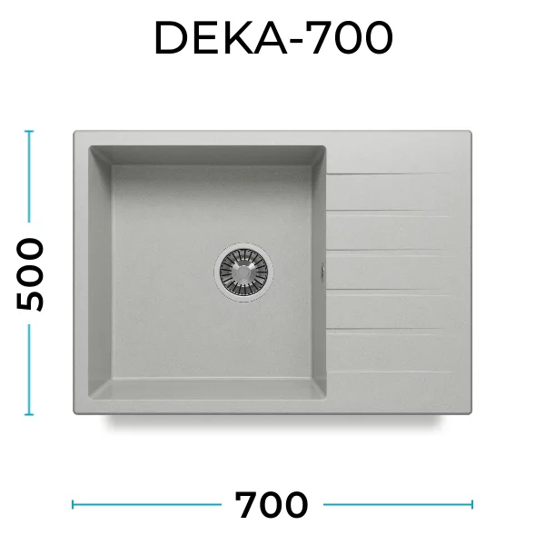 Кухонная мойка Polygran Deka-700 "Серый"