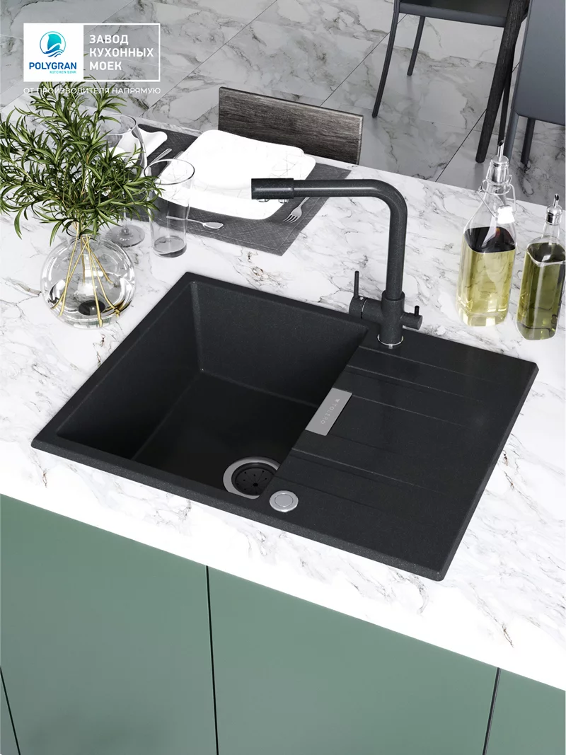 Мойка для кухни Polygran Loft-650 "Космос"