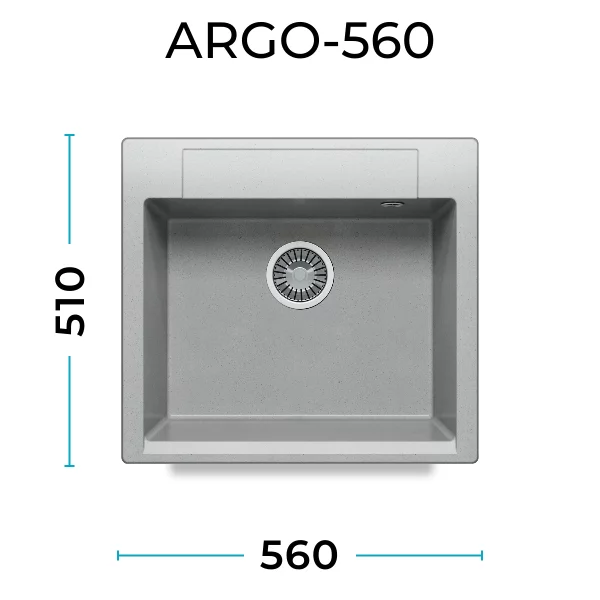 Кухонная мойка Polygran Argo-560 "Серый"