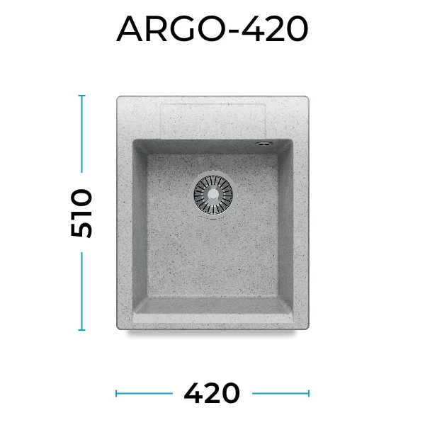 Кухонная мойка Polygran Argo-420 "Светло-серый"