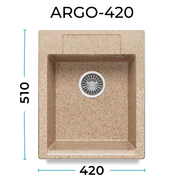 Кухонная мойка Polygran Argo-420 "Песочный"