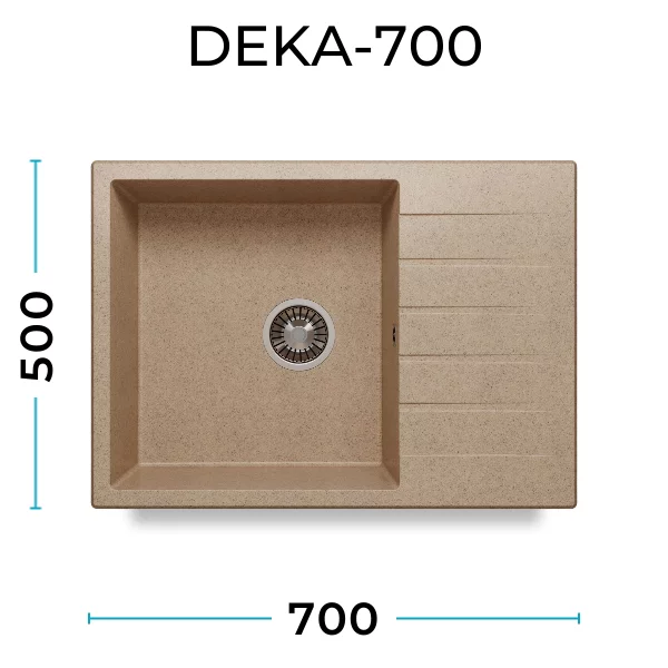 Кухонная мойка Polygran Deka-700 "Песочный"