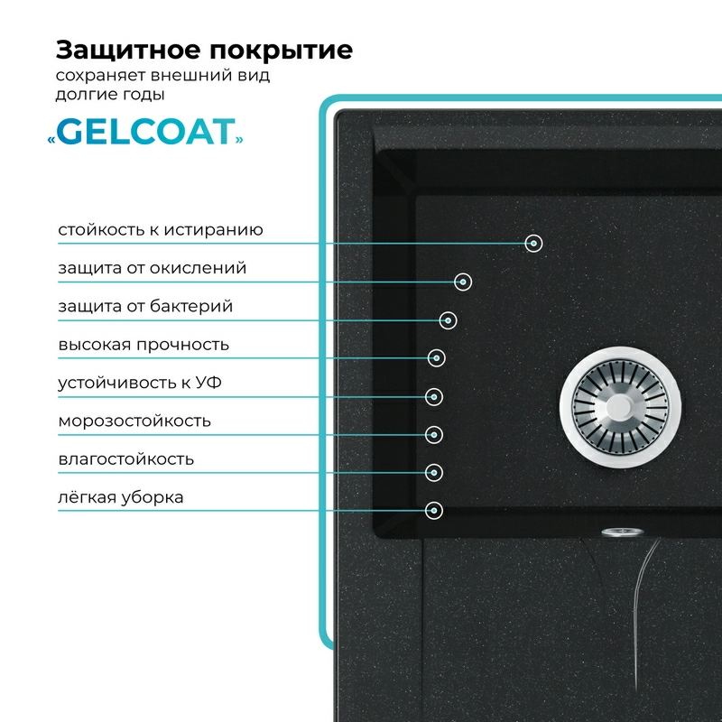 Кухонная мойка Polygran Gals-620 "Космос"