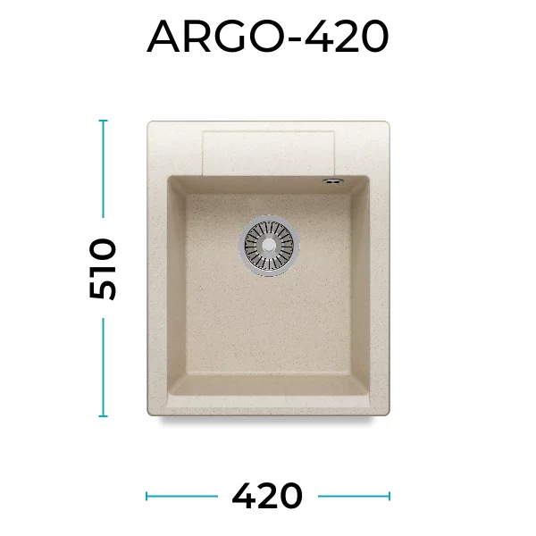 Кухонная мойка Polygran Argo-420 "Кремовый"