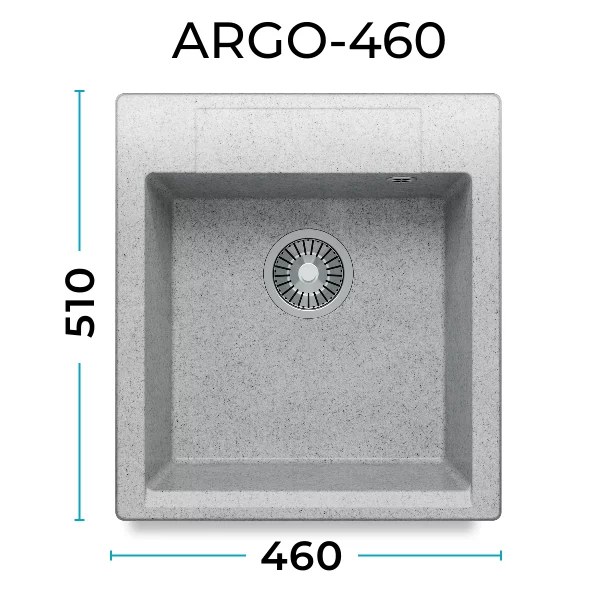 Кухонная мойка Polygran Argo-460 "Светло-Серый"