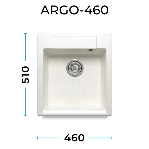 Кухонная мойка Polygran Argo-460 "Белый Хлопок"