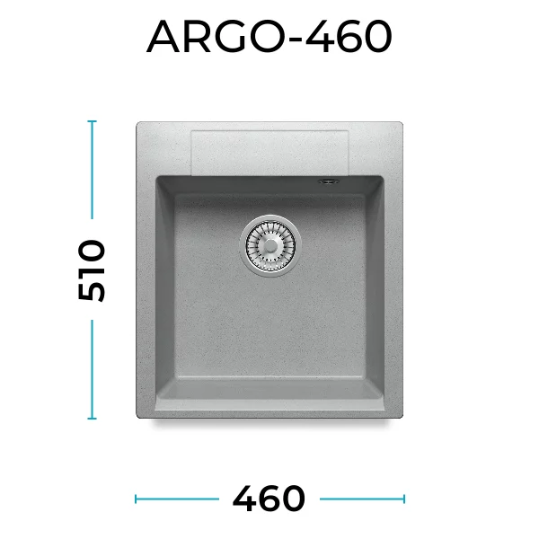 Кухонная мойка Polygran Argo-460 "Серый"