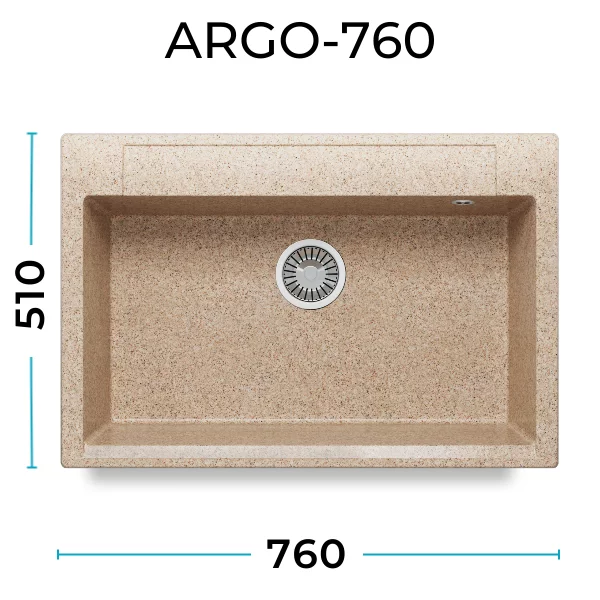 Кухонная мойка Polygran Argo-760 "Песочный"