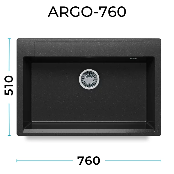 Кухонная мойка Polygran Argo-760 "Чёрный"