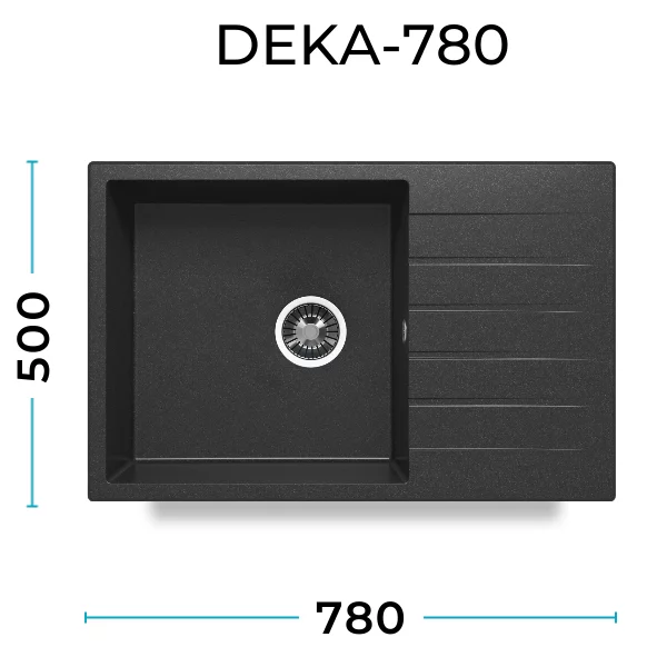 Кухонная мойка Polygran Deka-780 "Чёрный"