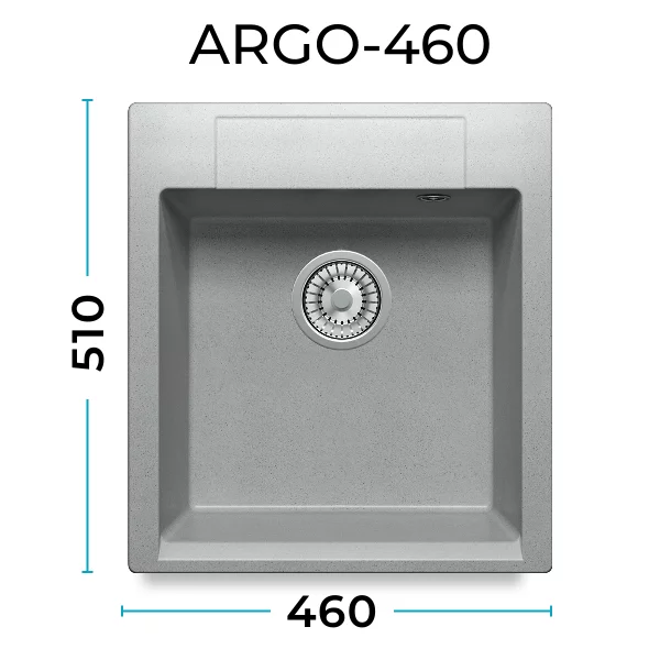 Кухонная мойка Polygran Argo-460 "Серый"
