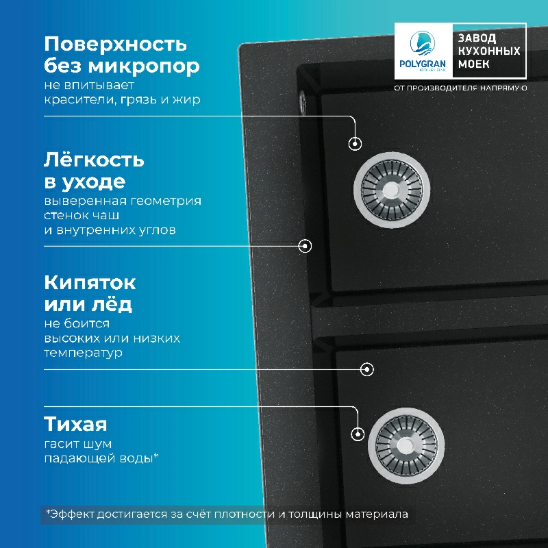 Кухонная мойка Polygran Brig-790 "Космос"
