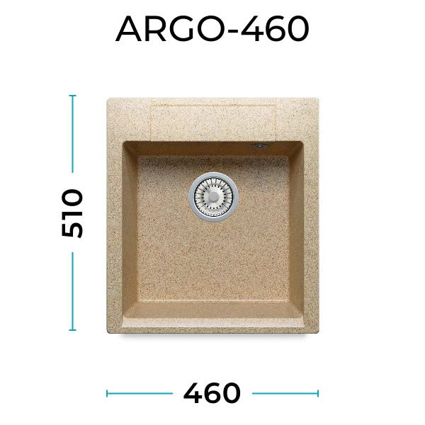 Кухонная мойка Polygran Argo-460 "Песочный"