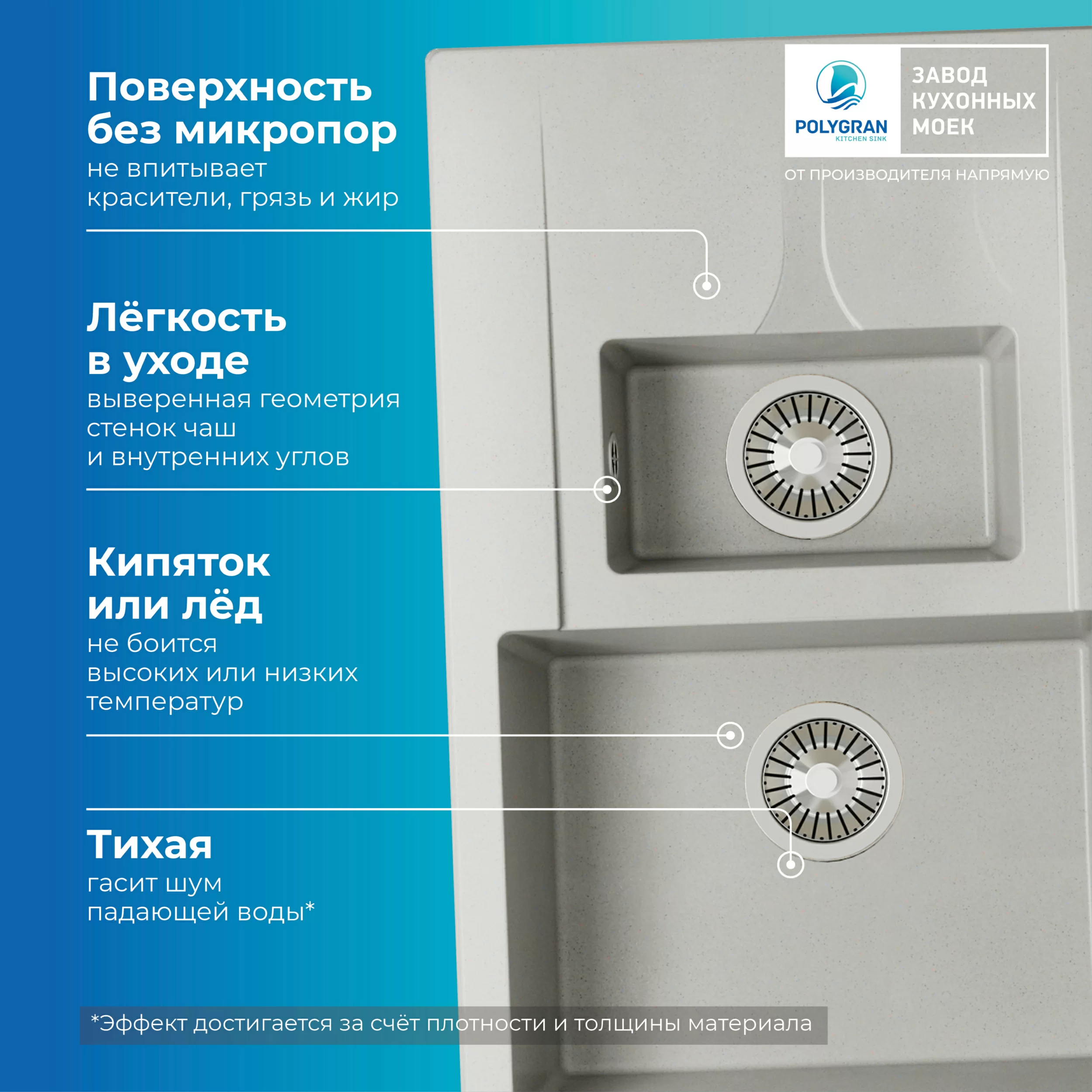 Кухонная мойка Polygran Brig-770 "Серый"