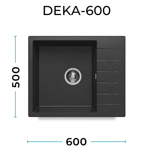 Кухонная мойка Polygran Deka-600 "Чёрный"
