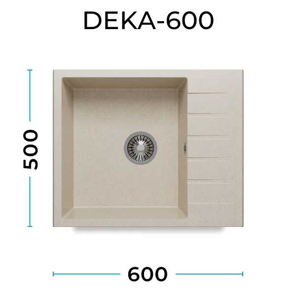 Кухонная мойка Polygran Deka-600 "Кремовый"