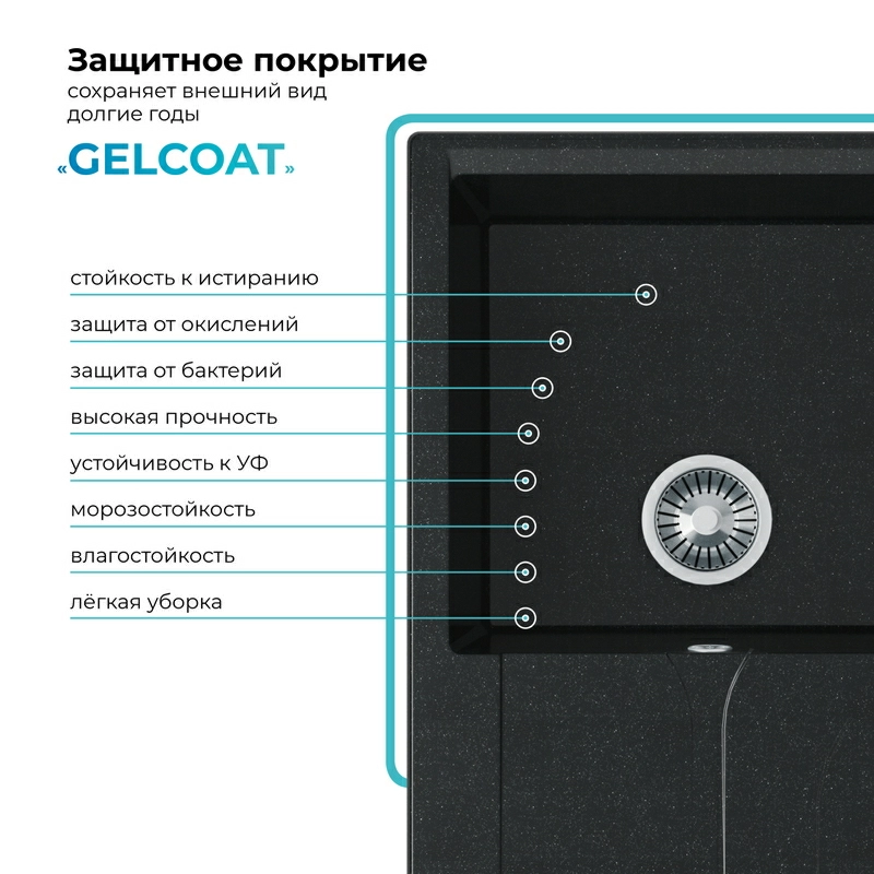 Кухонная мойка Polygran Gals-860 "Космос"