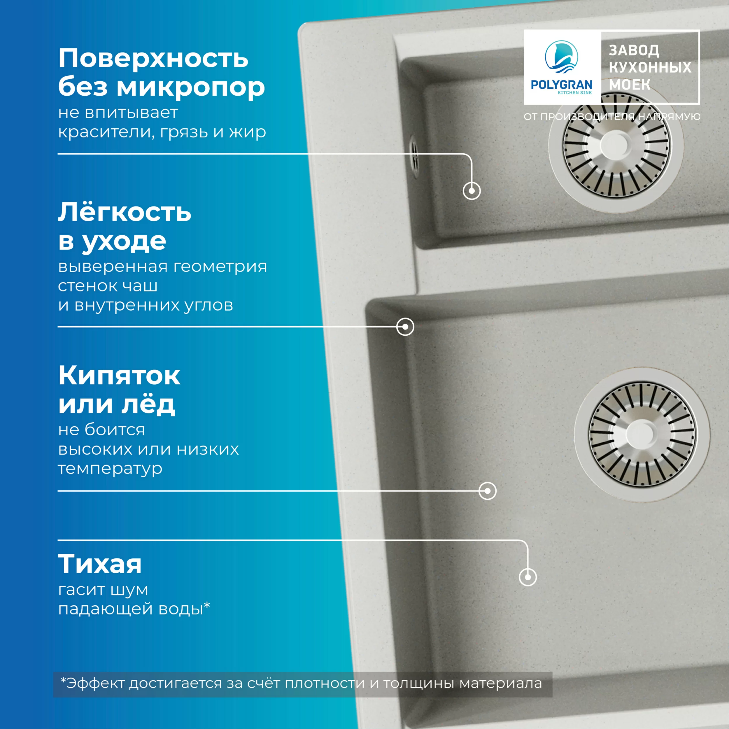 Кухонная мойка Polygran Brig-620 "Серый"