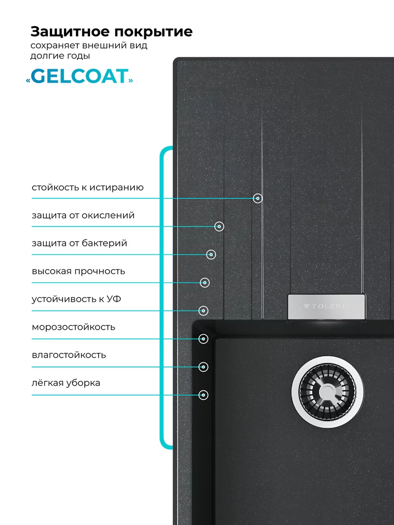 Мойка для кухни Polygran Loft-750 "Космос"