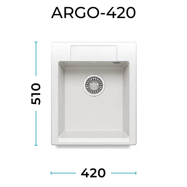 Кухонная мойка Polygran Argo-420 "Белый Хлопок"