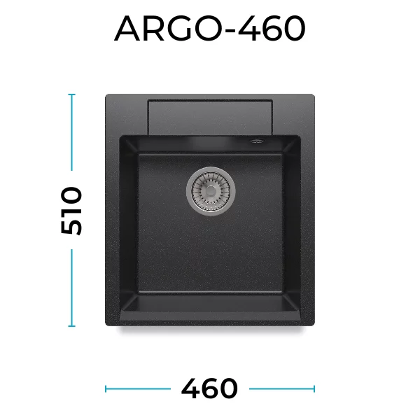 Кухонная мойка Polygran Argo-460 "Чёрный"