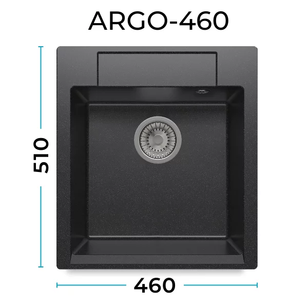 Кухонная мойка Polygran Argo-460 "Чёрный"