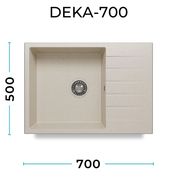 Кухонная мойка Polygran Deka-700 "Кремовый"