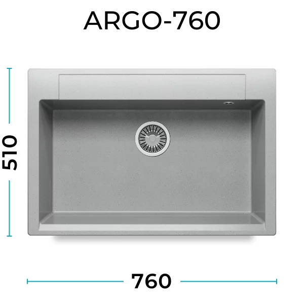 Кухонная мойка Polygran Argo-760 "Серый"