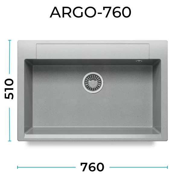 Кухонная мойка Polygran Argo-760 "Серый"