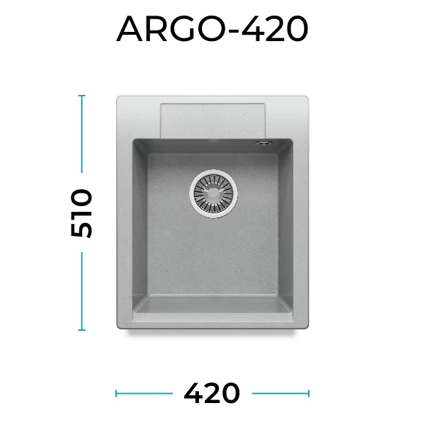 Кухонная мойка Polygran Argo-420 "Серый"