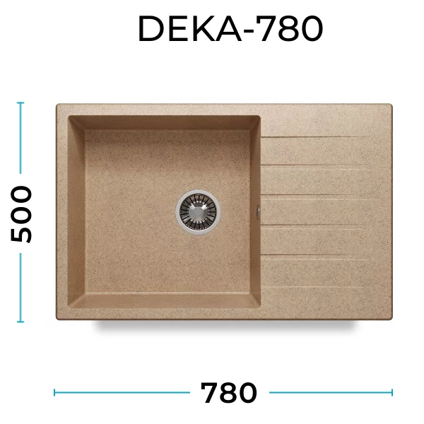 Кухонная мойка Polygran Deka-780 "Песочный"